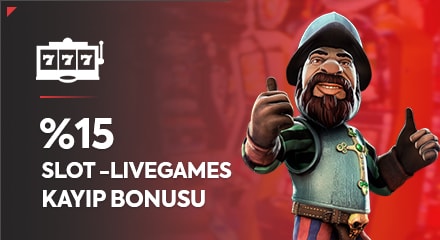 %15 SLOT KAYIP BONUSU