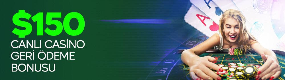 $150 Evolution Canlı Casino Geri Ödeme Bonusu