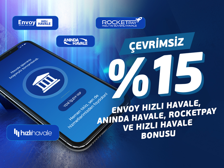 %15 Çevrimsiz Envoy Hızlı Havale