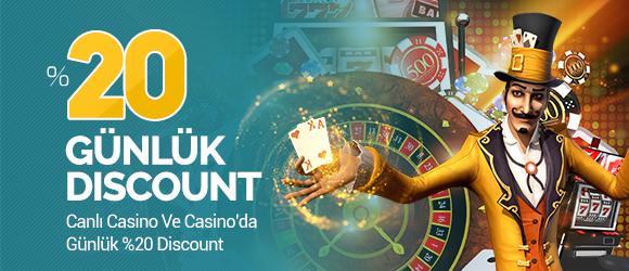 Canlı Casino Ve Casino’da Günlük % 20 Discount