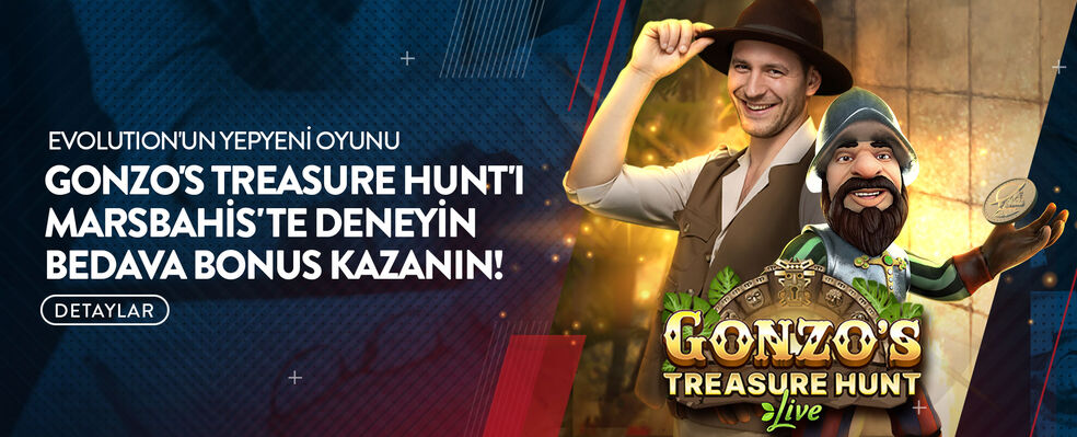Evolution'un yepyeni oyunu Gonzo's Treasure Hunt'ı ilk önce Marsbahis'te keşfedin 20 TRY Bonus kazanın!