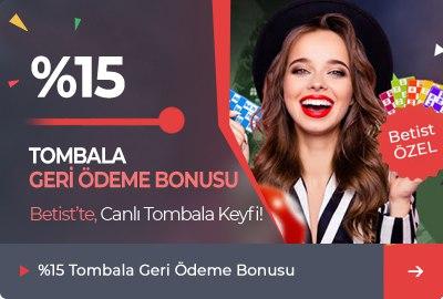 %15 Tombala Geri Ödeme Bonusu