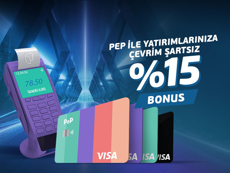 PEP İLE YATIRIMLARA ÇEVRİMSİZ %15 BONUS!