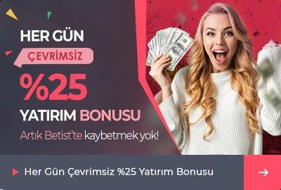 %25 Çevrimsiz 100 TL Yatırım Bonusu