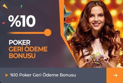 %10 Poker Geri Ödeme Bonusu