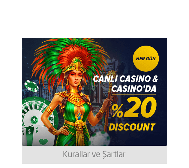 Hergün %20 Canlı Casino ve Casino (NETENT) Discount