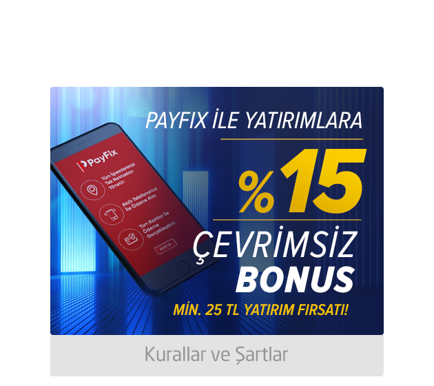 %15 Çevrimsiz Payfix Yatırım Bonusu