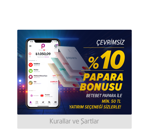 %10 Çevrimsiz Papara Yatırım Bonusu 500TL