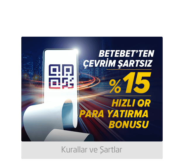 %15 Çevrim Şartsız Hızlı QR ile Para Yatırma Bonusu