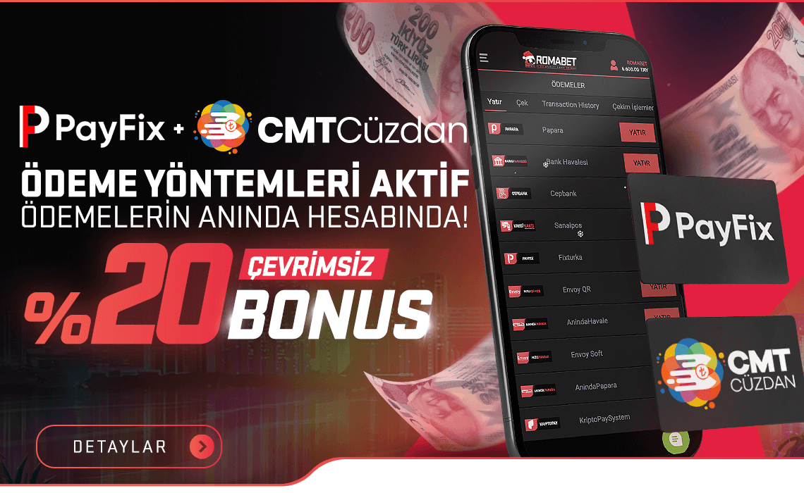 Payfix & CMT %20 Çevrimsiz Bonus